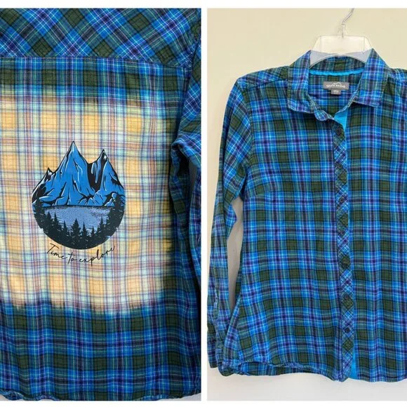 Eddie Bauer Flannel - Time to Explore Transfer - Size Medium - Picture 3 of 3